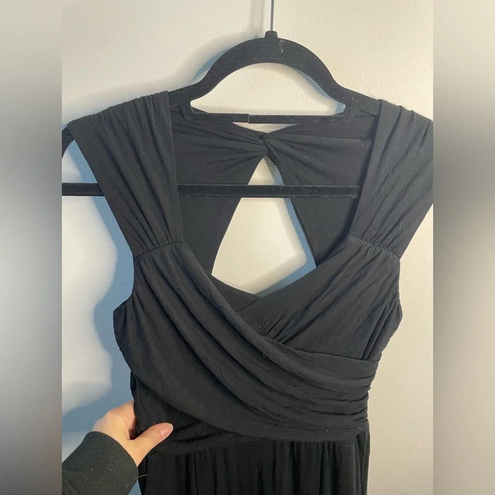 Anthropologie Moulinette Soeurs Black Molly Knit Jumpsuit Wide Leg Quiet Luxury - Picture 4 of 12